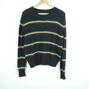 Isabel Marant Etoile Alpaca Wool Striped Sweater Size 38 Quiet Luxury Cozy Fuzzy